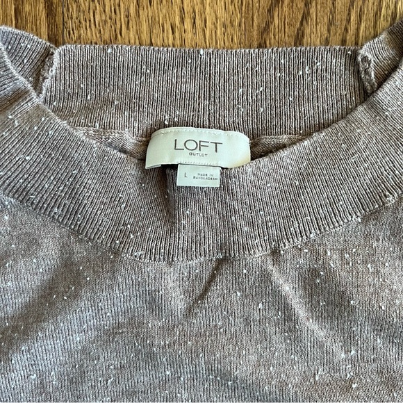🆕 LOFT mocha tan sweater size large - Picture 4 of 8